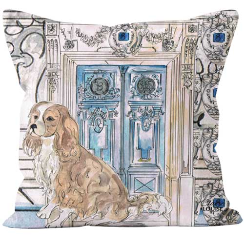 At Home With King Charles Cushion @Claire Louise