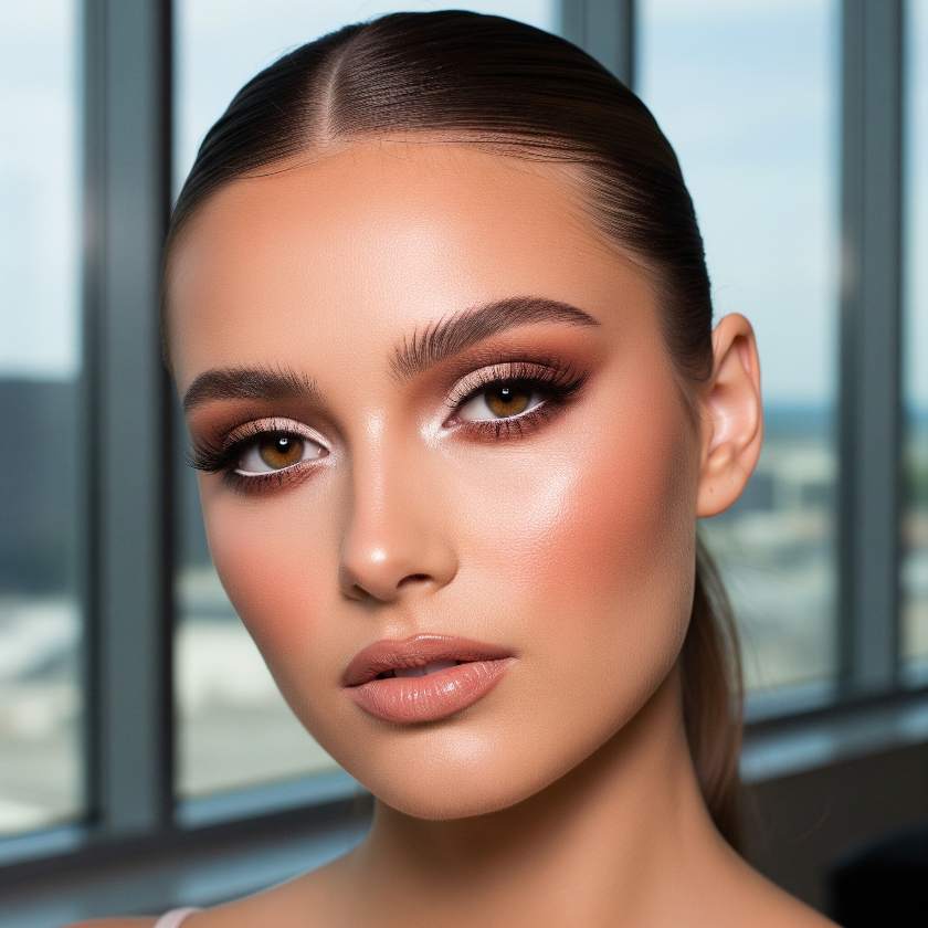 donna con make up semplice e fresco