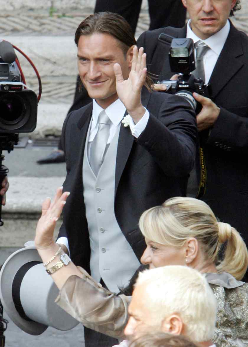 francesco totti il giorno del suo matrimonio