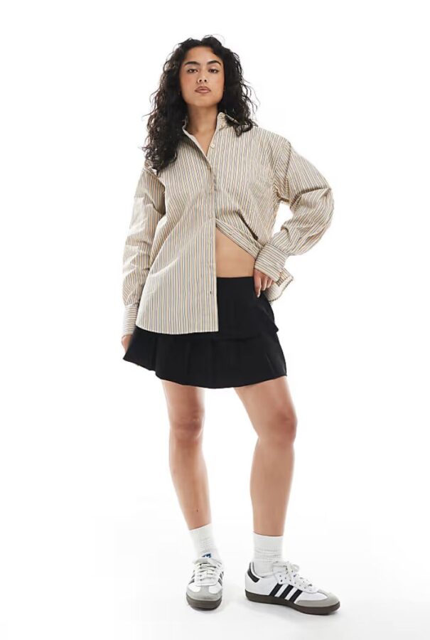 camicia over a righe