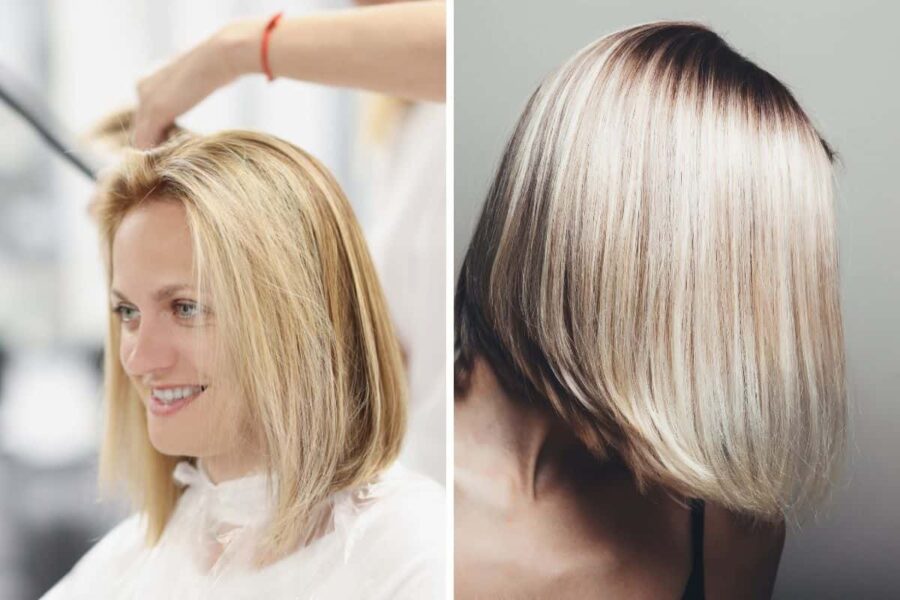 Capelli biondi scalati