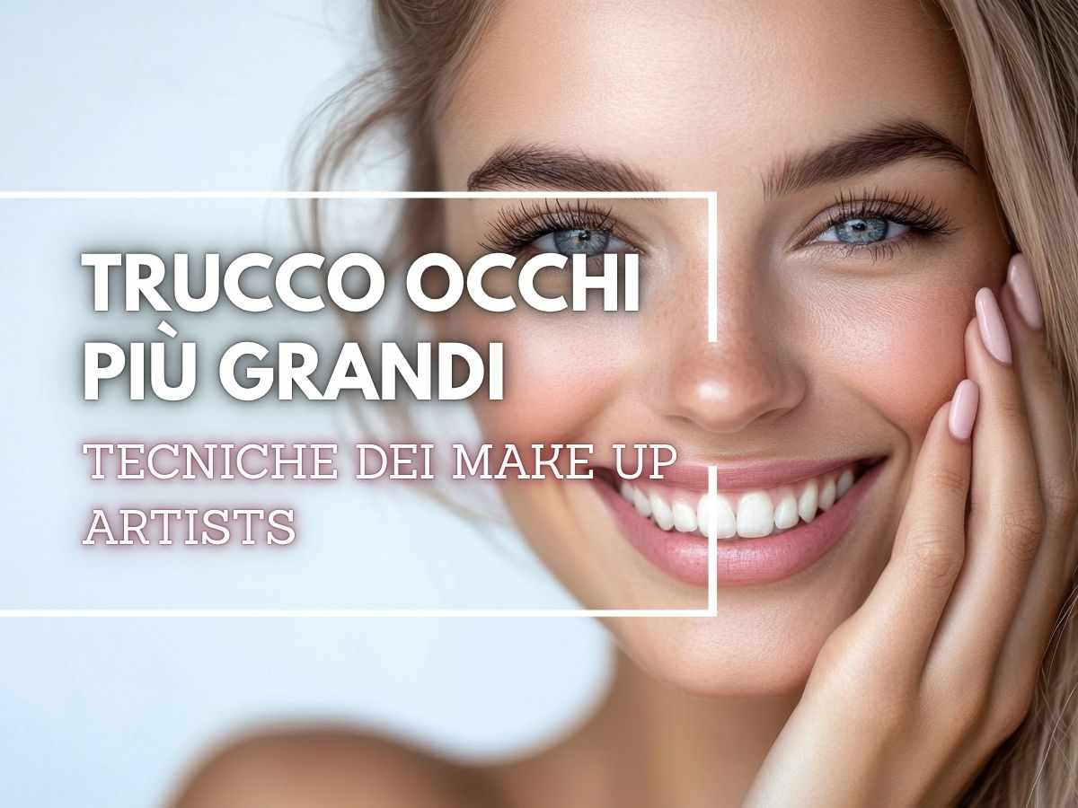 donna sorridente con occhi grandi