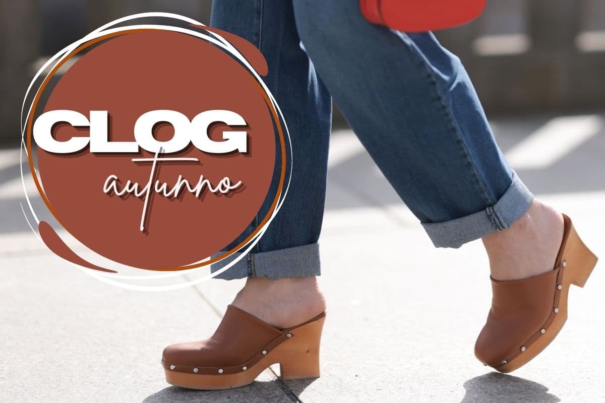 donna con clog a passeggio