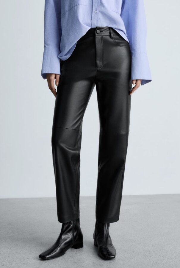 pantalone di pelle Mango