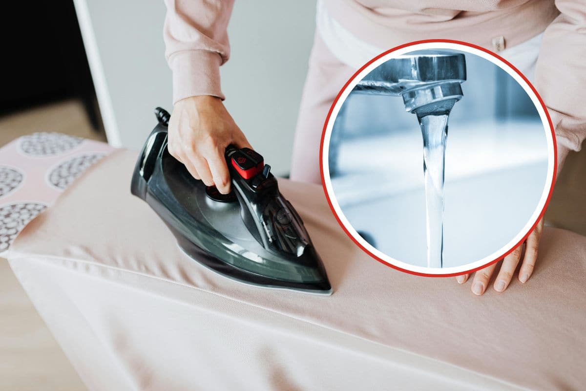 Ferro da stiro e acqua