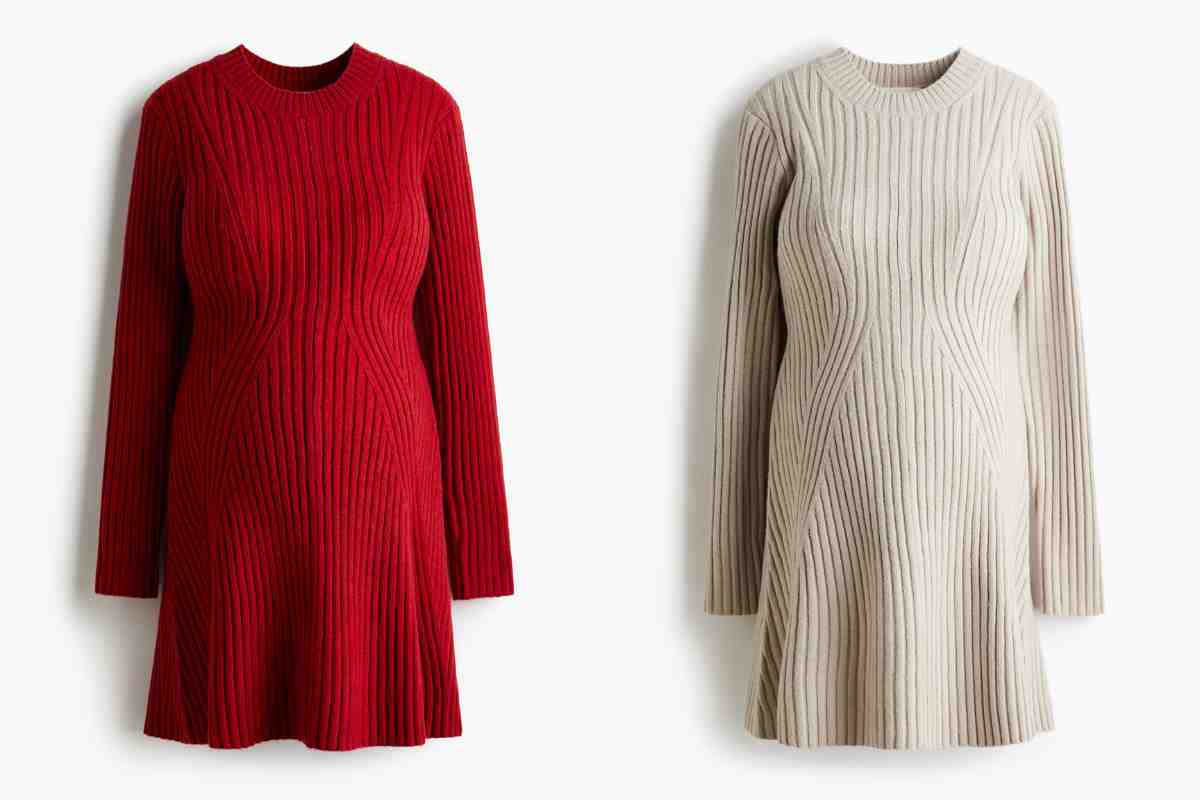 Abito in maglia a coste premaman H&M