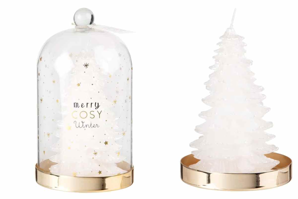 Candela natalizia a forma di albero Maisons du Monde con la campana 