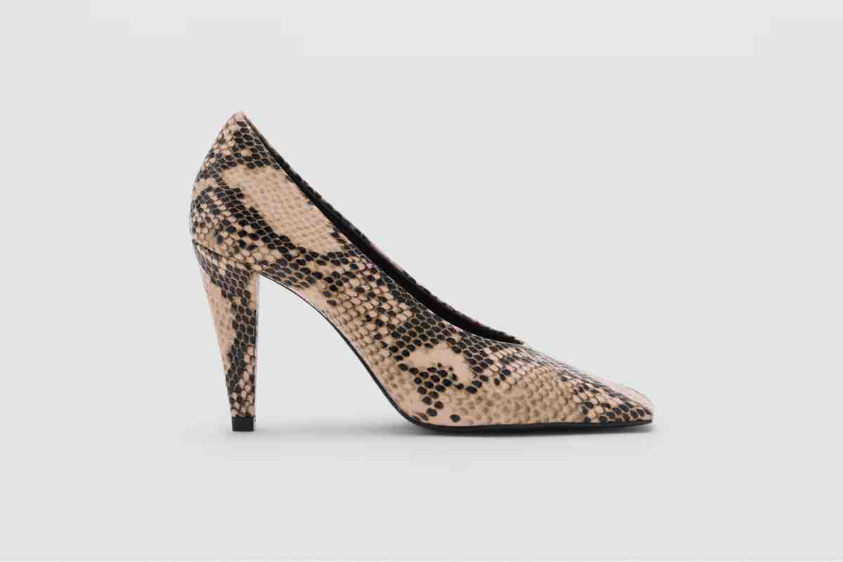 Scarpe con tacco animalier Mango 