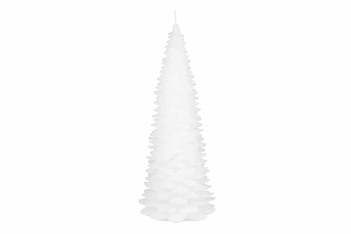 White Christmas Candela a forma abete bianco Maisons du Monde 