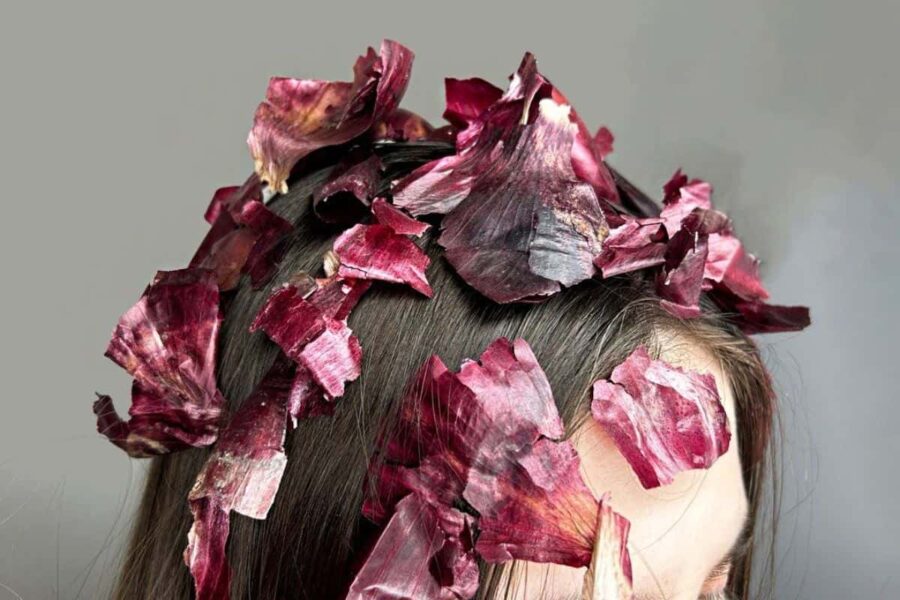Capelli con buccia di cipolla