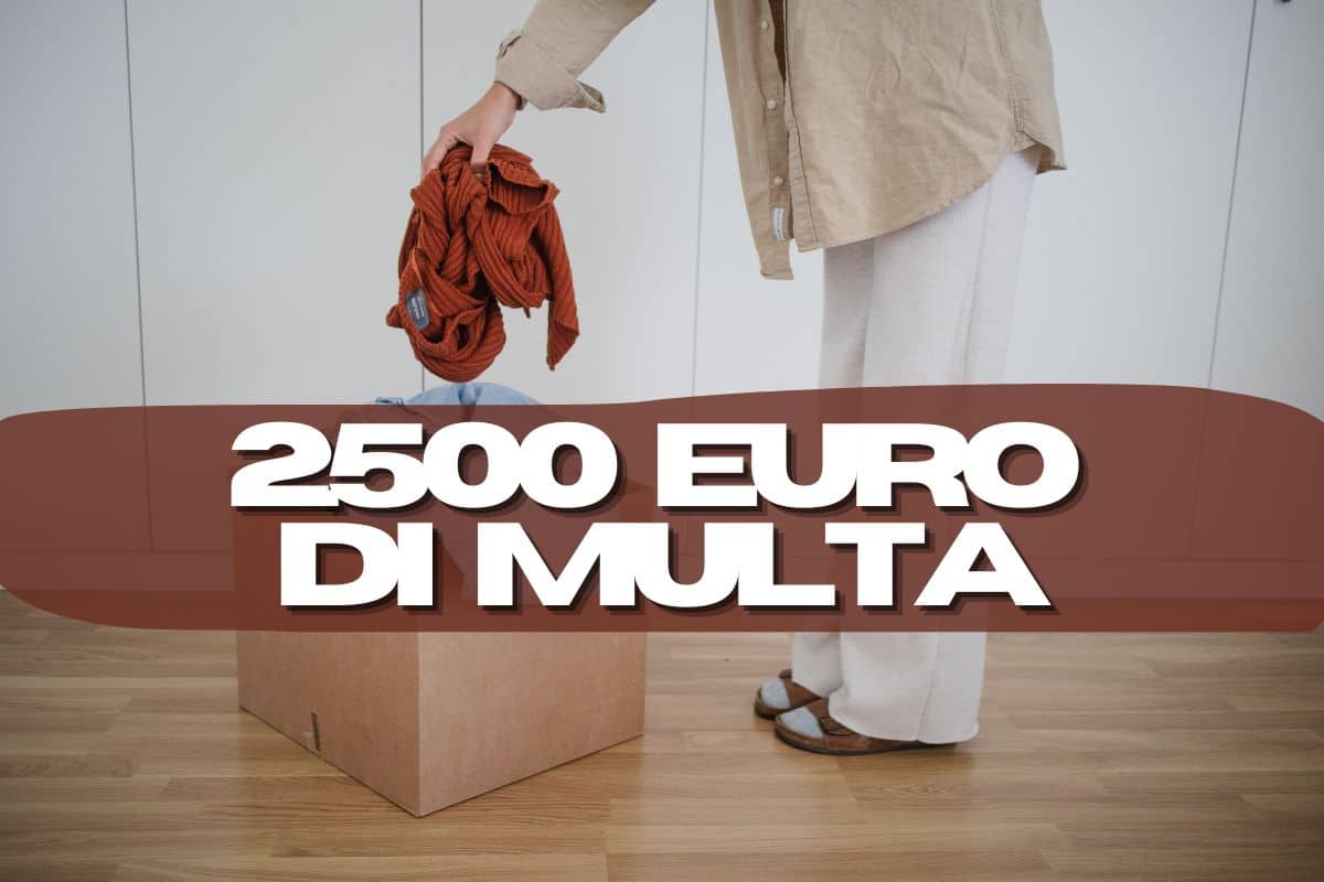Dove si buttano i vecchi vestiti? Occhio all’errore: 2.500 euro di multa