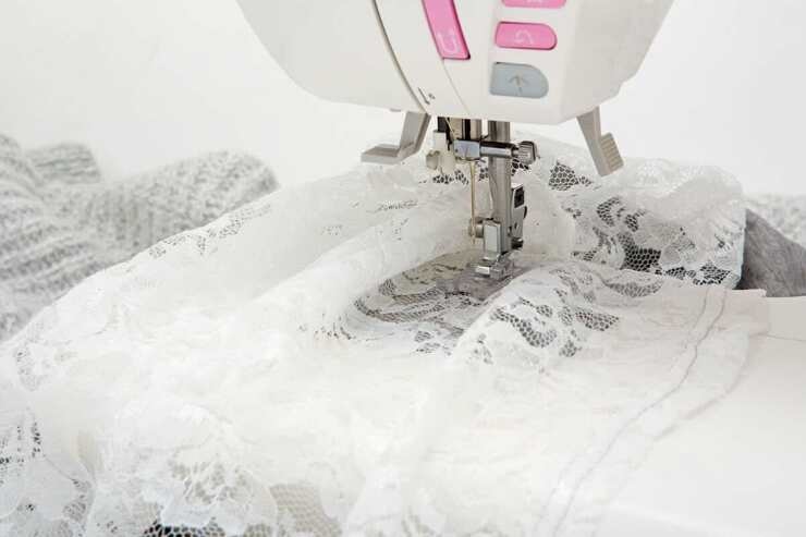 Macchina da cucire, pizzo