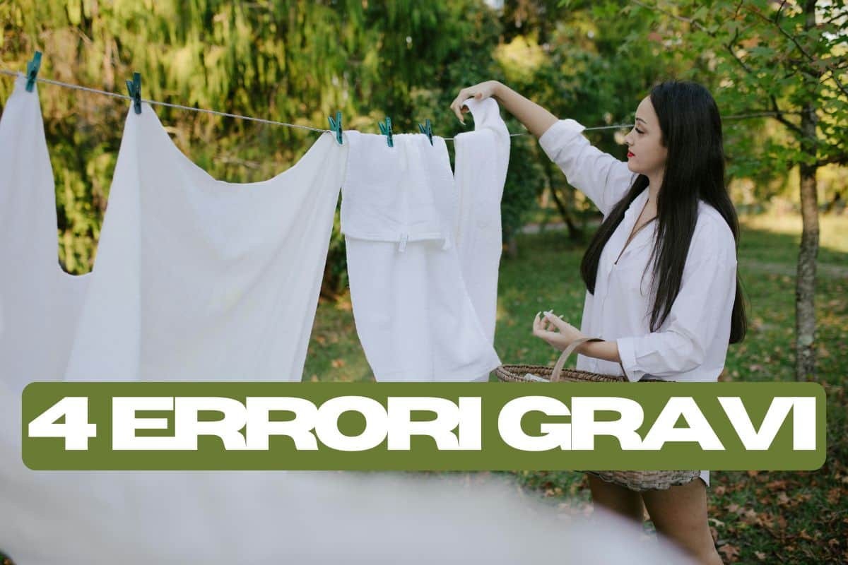 4 errori gravi e comuni che si commettono quando si stende il bucato