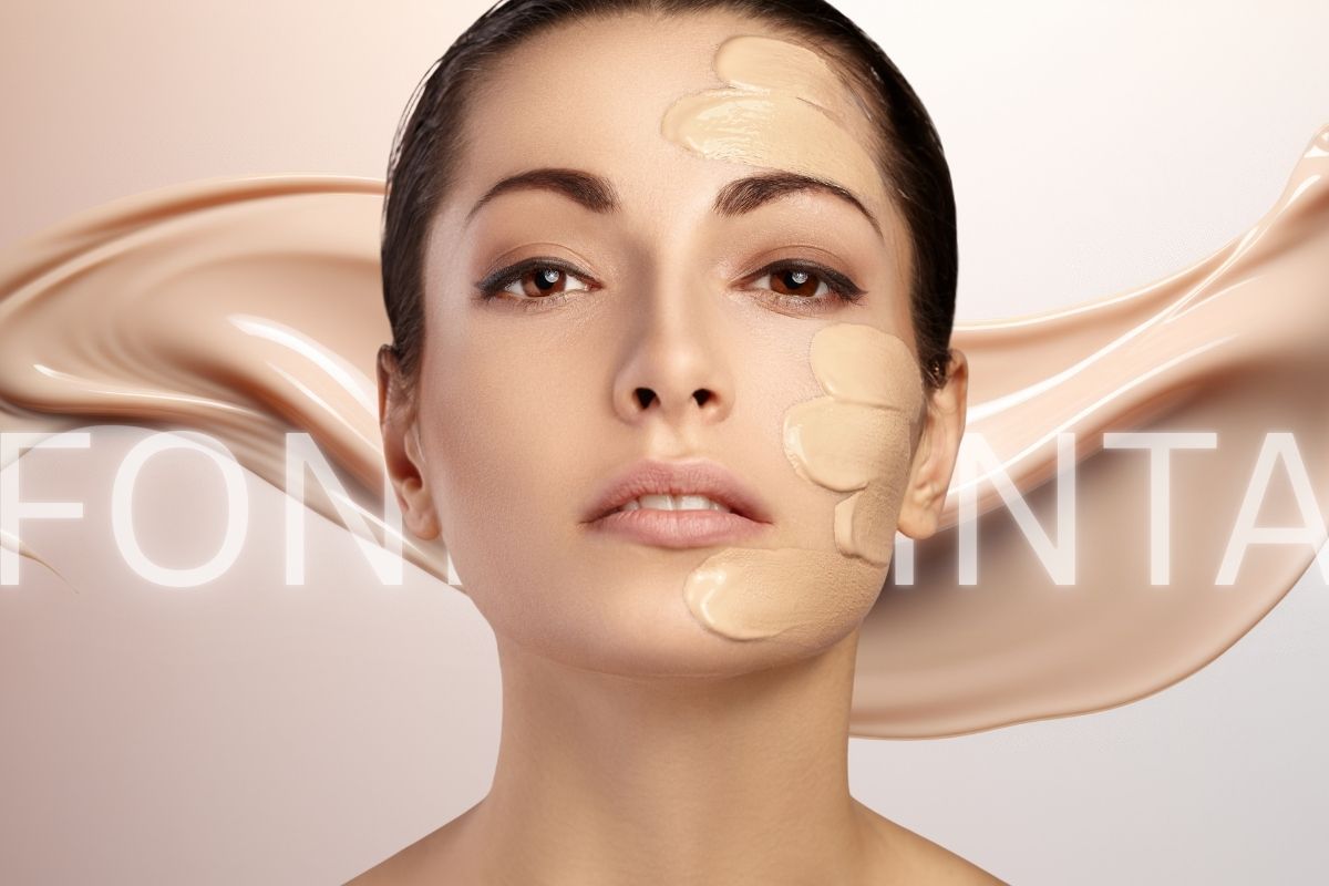 Donna con fondotinta