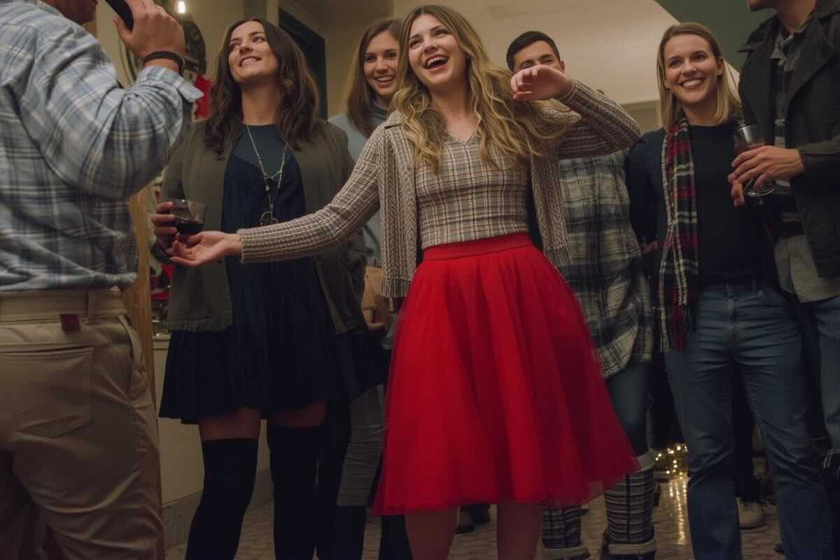 Ecco una bellissima gonna da indossare a Natale se hai tra i 50 e i 60 anni