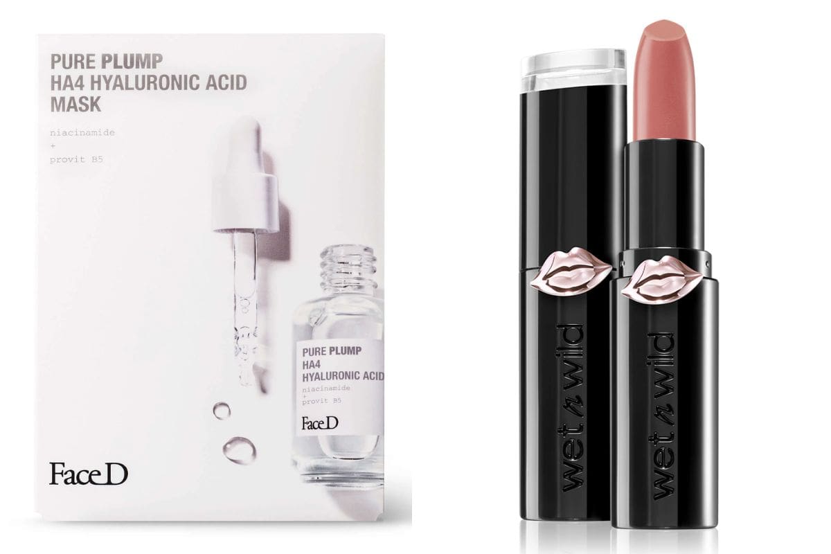 Maschera viso e rossetto