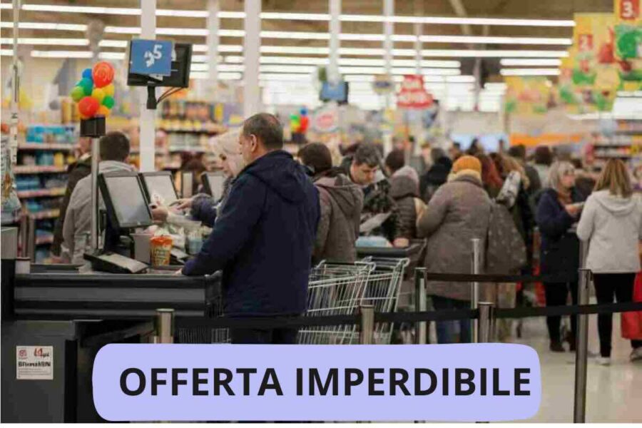 fila al supermercato