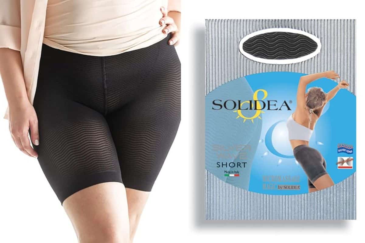 Donna con leggings anticellulite 