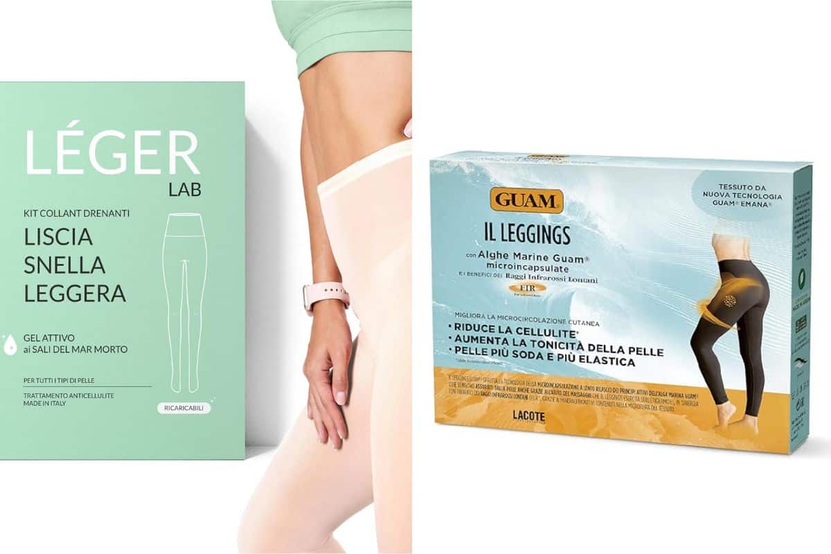 Donna con leggings anticellulite 