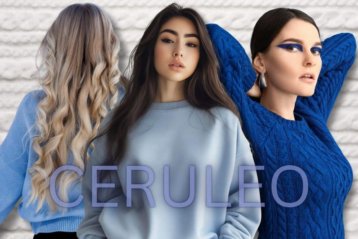 3 donne con maglioni dall'azzurro al blu