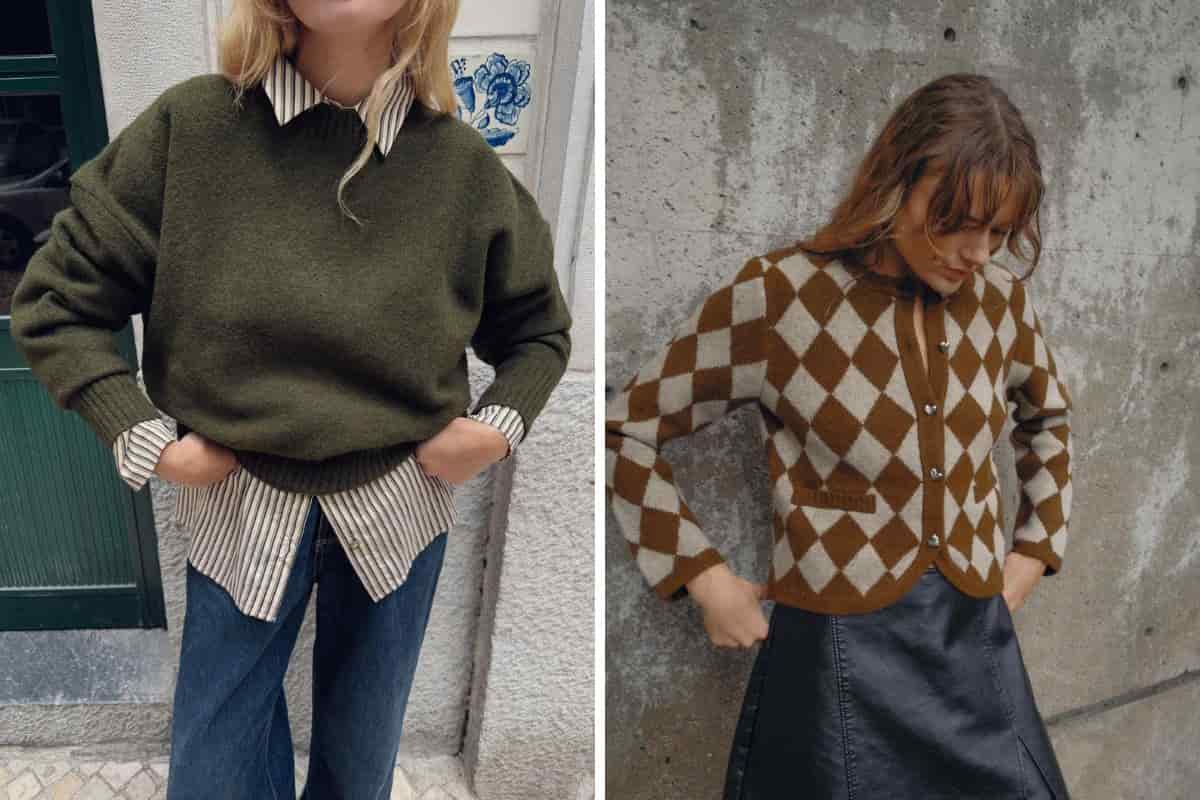 Donne con maglioni Zara