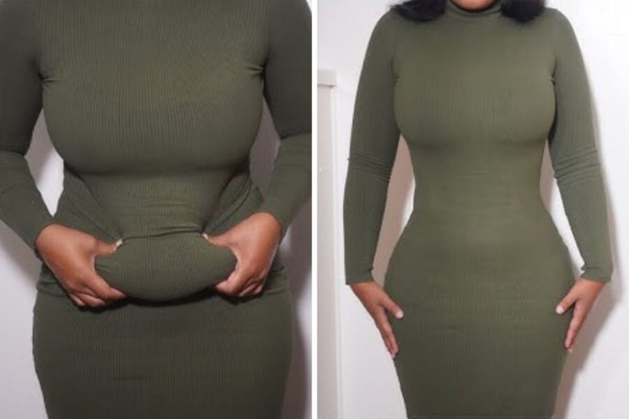 Donna pancia prima e dopo