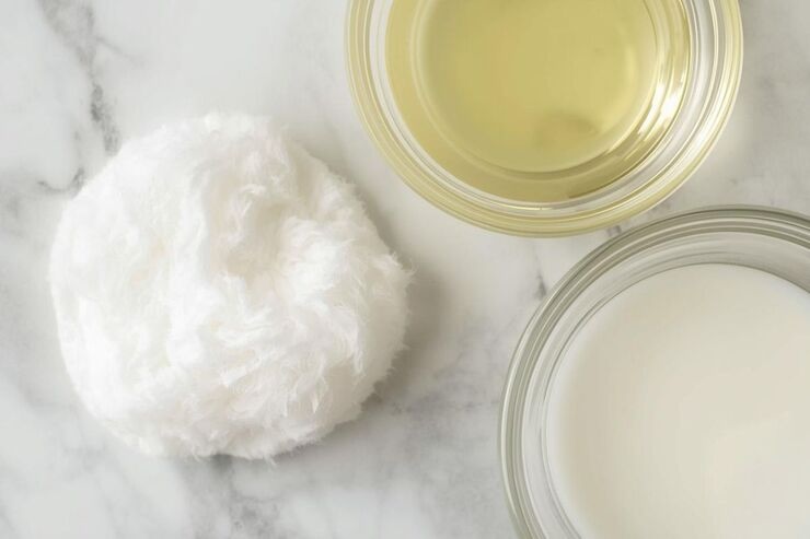 Cotone, aceto, olio di cocco