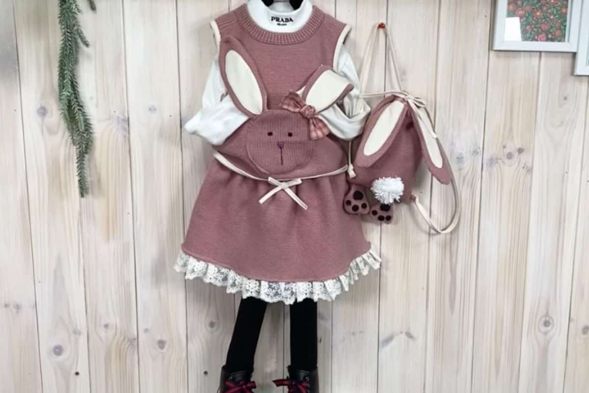 completo rosa per bambina