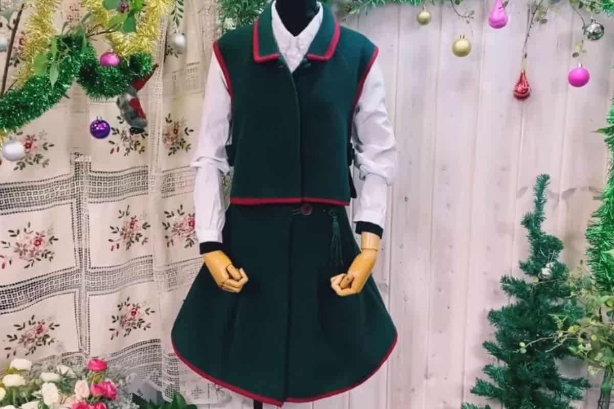 Completo gilet e gonna