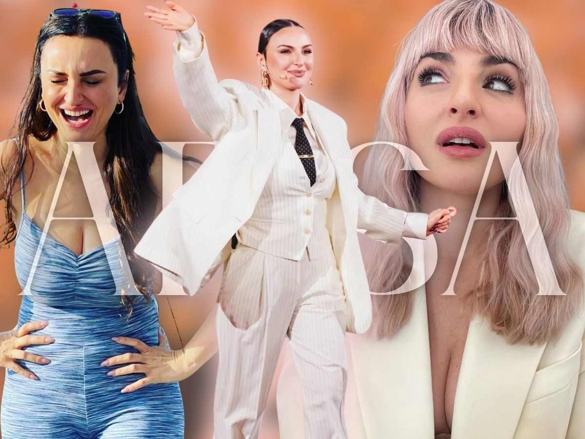 diverse foto di arisa mentre indossa parrucche