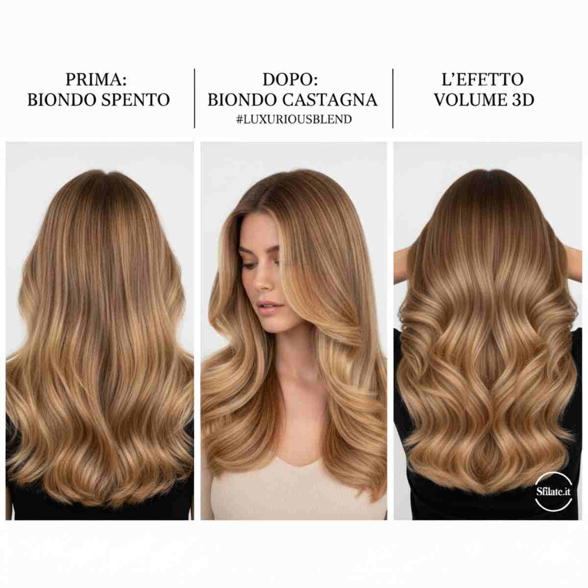 prima e dopo biondo castagna