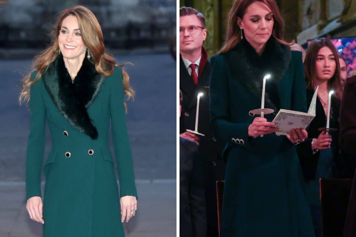 Kate Middleton con cappotto verde