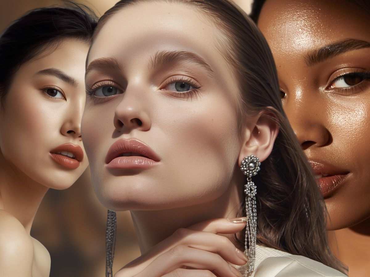 modelle con rossetti color nude biscotto