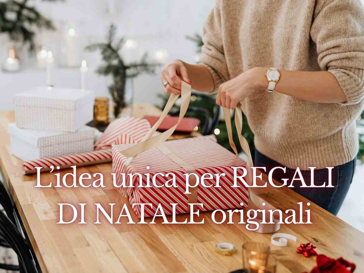 donna incarta pacco per regalo
