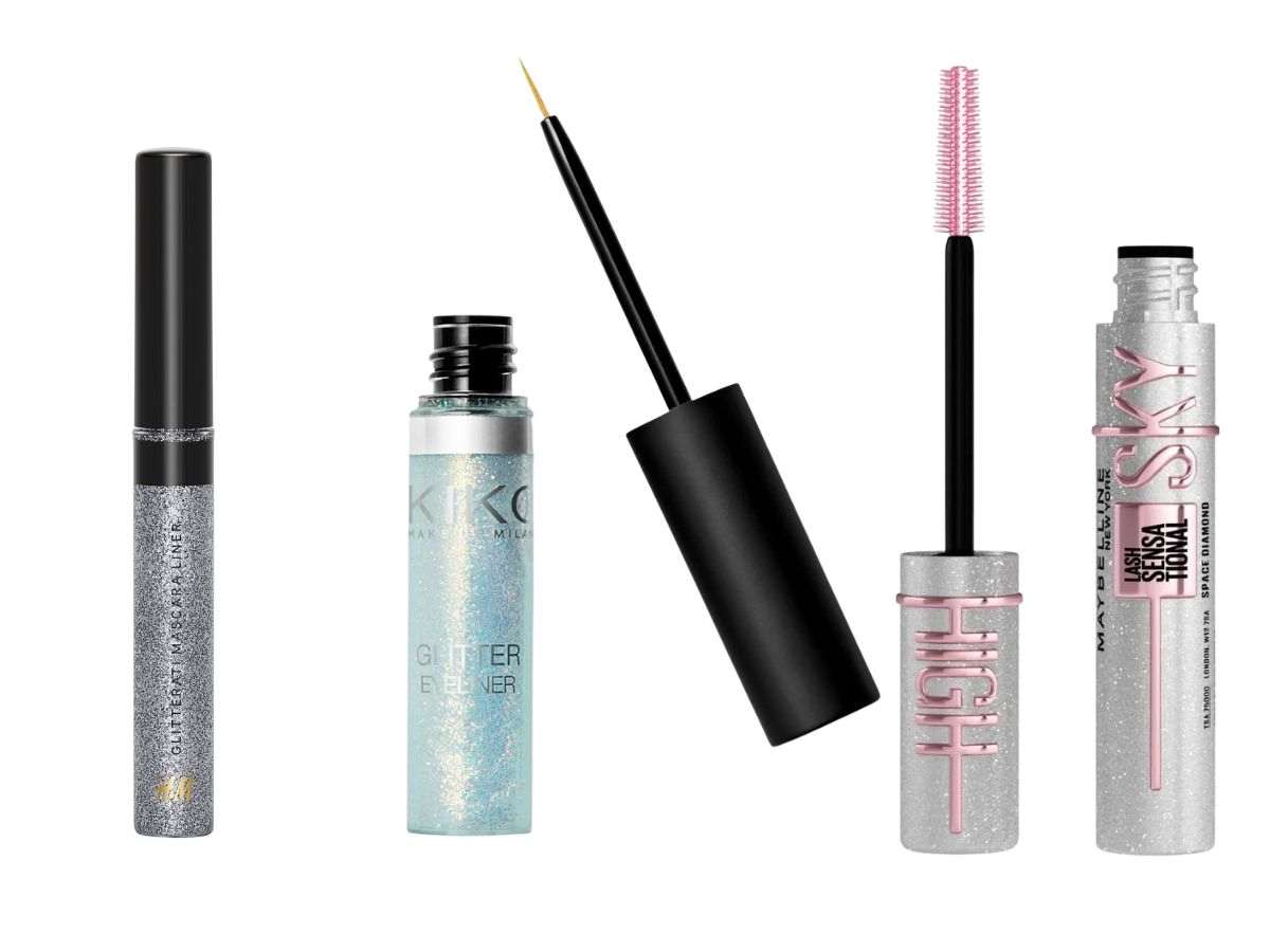 mascara glitter di kiko, maybelline new york e H&M