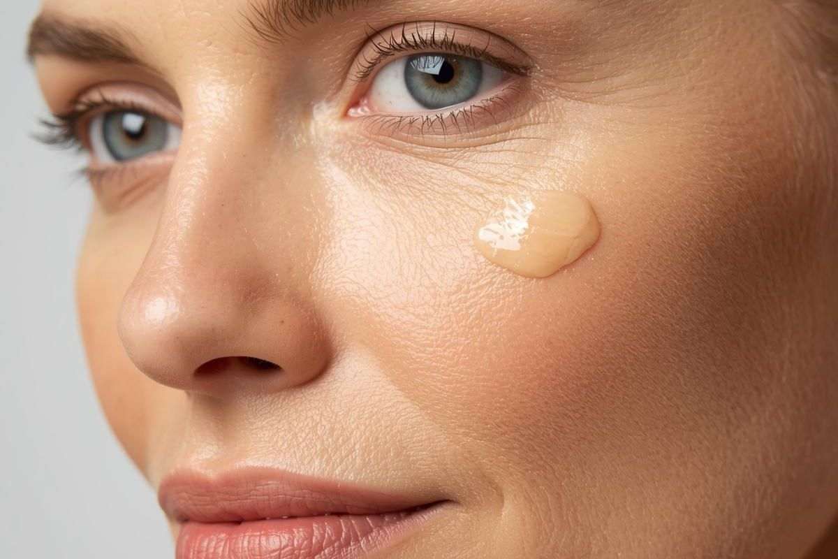 volto donna con fondotinta