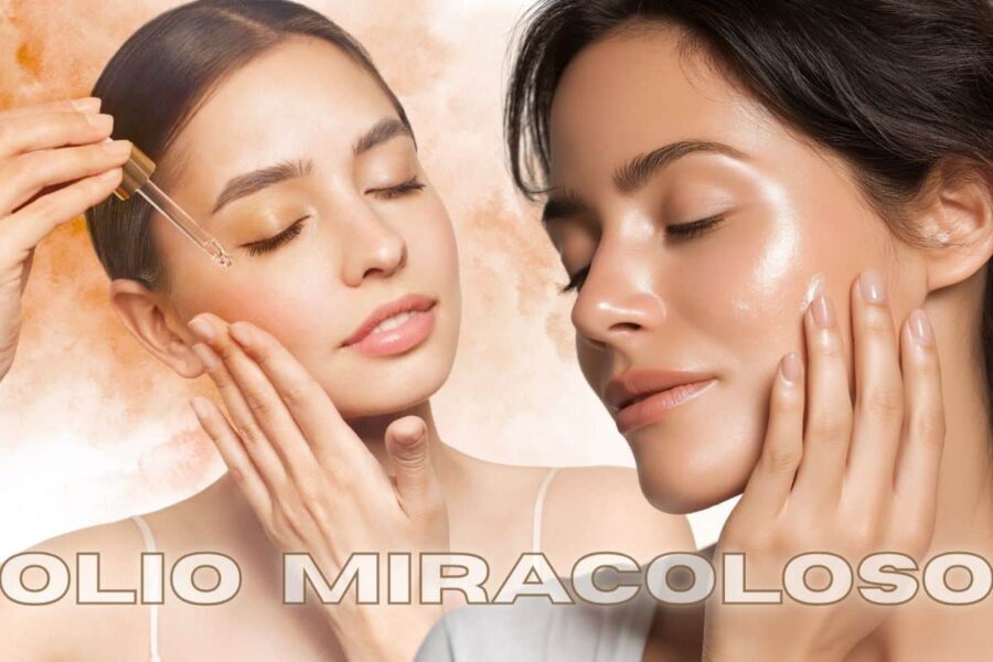 2 donne con olio sul viso