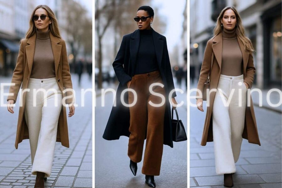 Tre donne con pantaloni di pelliccia