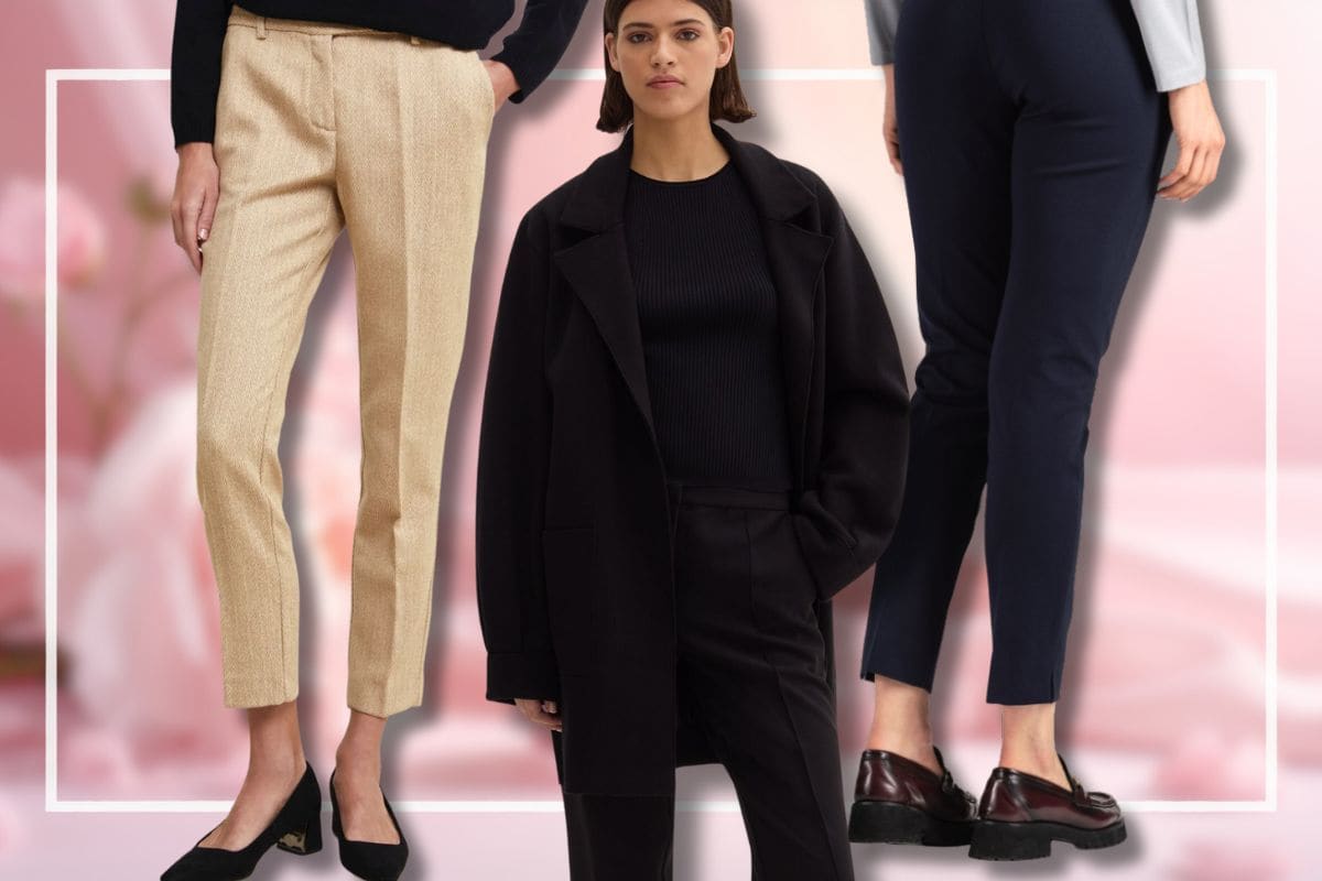 Tre donne con pantaloni a sigaretta