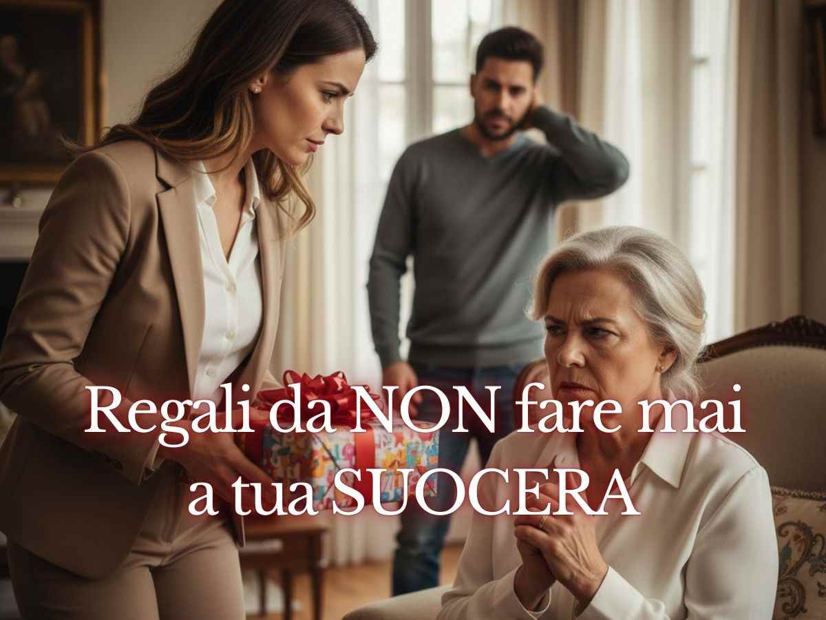 suocera contrariata riceve regalo dalla nuora