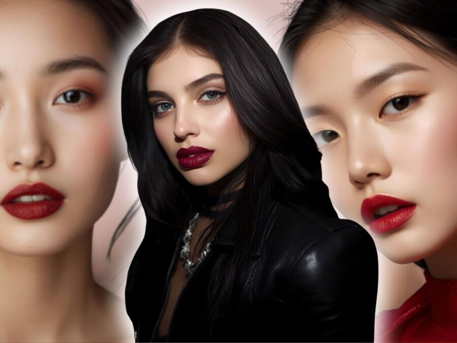 donne con rossetti rosso sangue