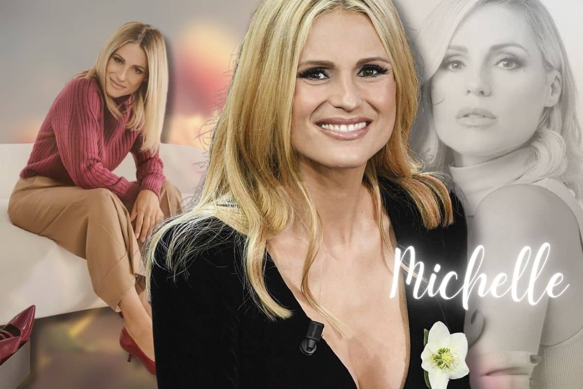 Primo piano Michelle Hunziker sorridente