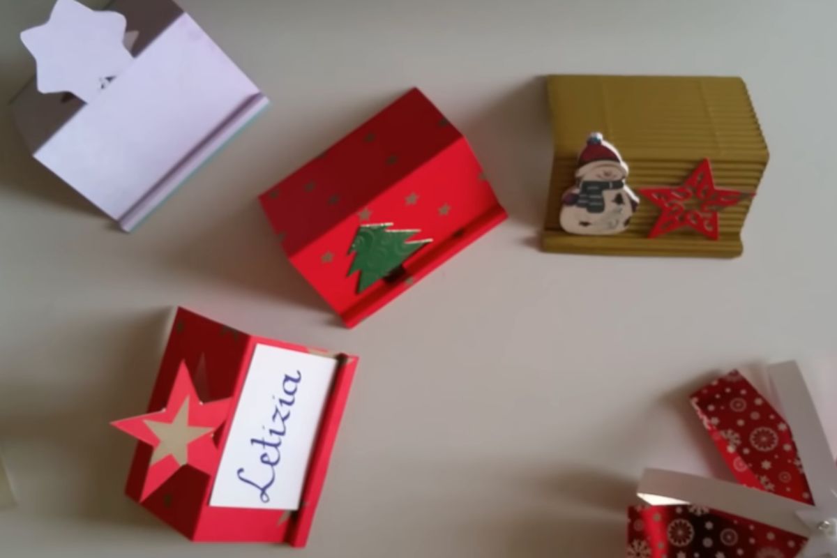 segnaposto natalizi di cartoncino