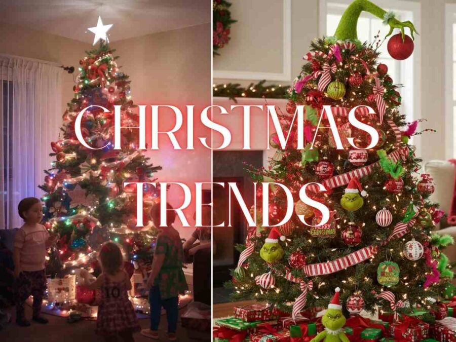 albero di natale anni 90 e a tema grinch