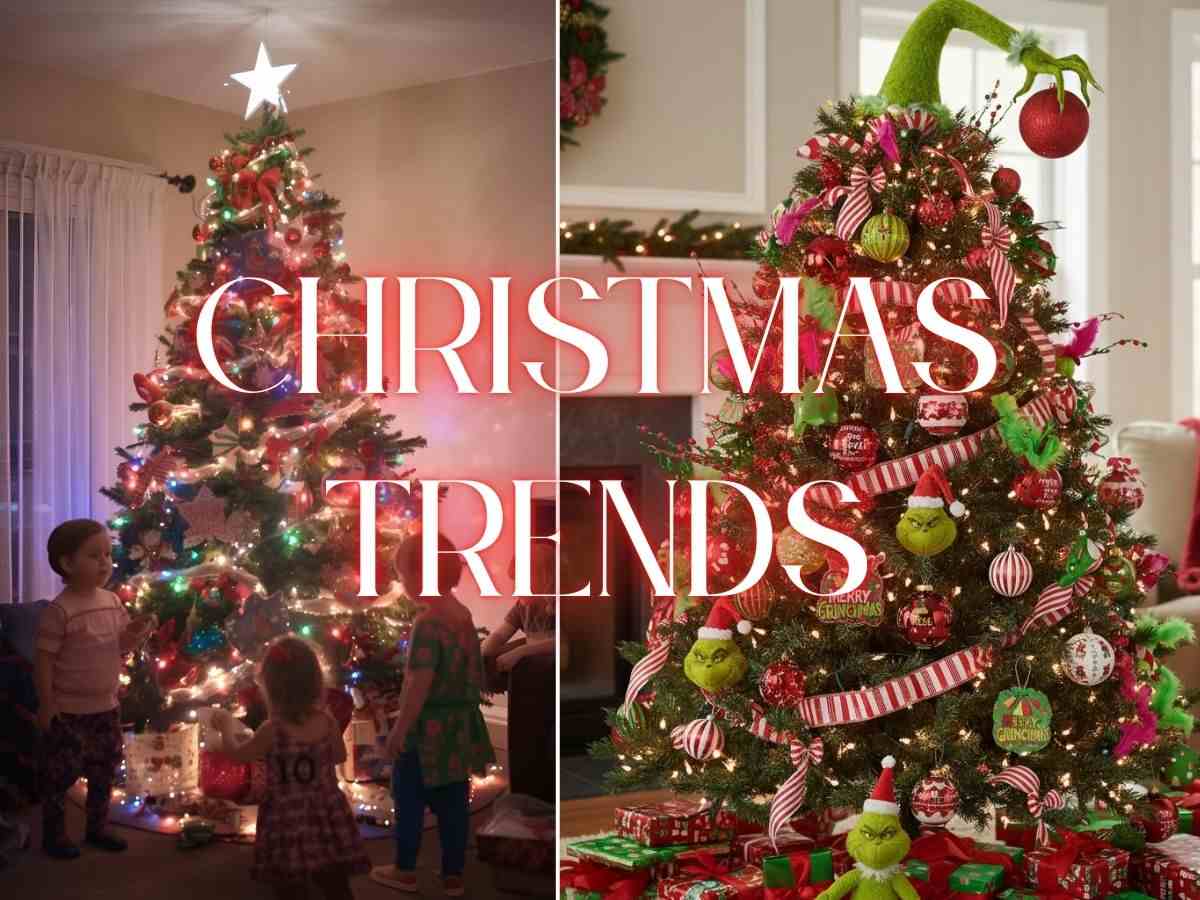 albero di natale anni 90 e a tema grinch