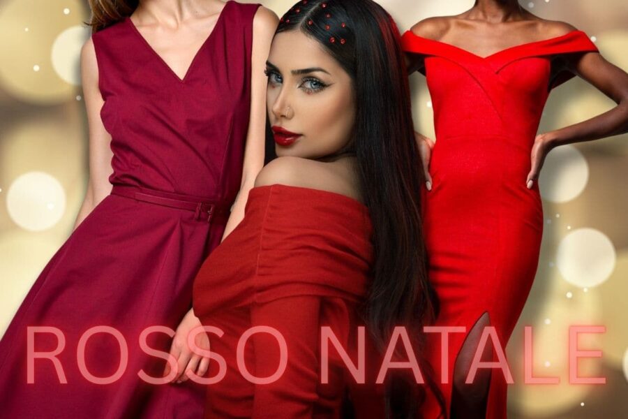 Tre donne con vestito rosso