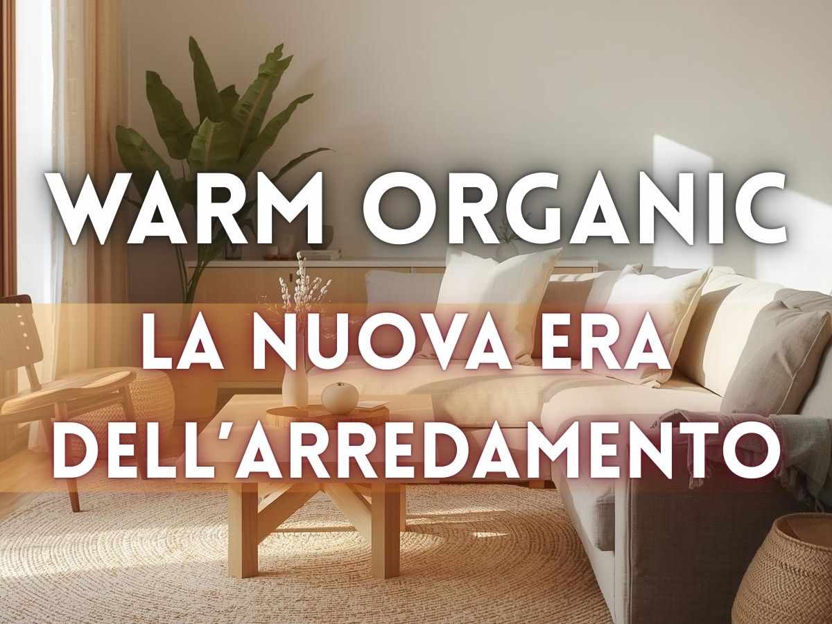 un salotto in stile warm organic