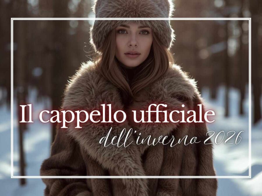 modella con cappello colbacco