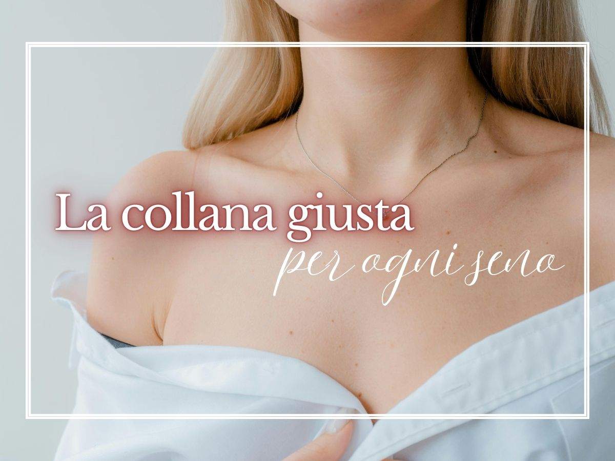 donna con collana sottile elegante