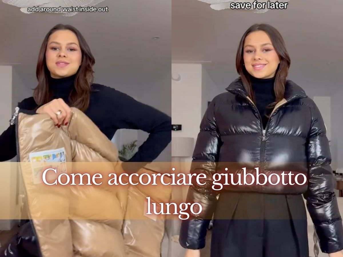 donna accorcia giubbotto con una cintura